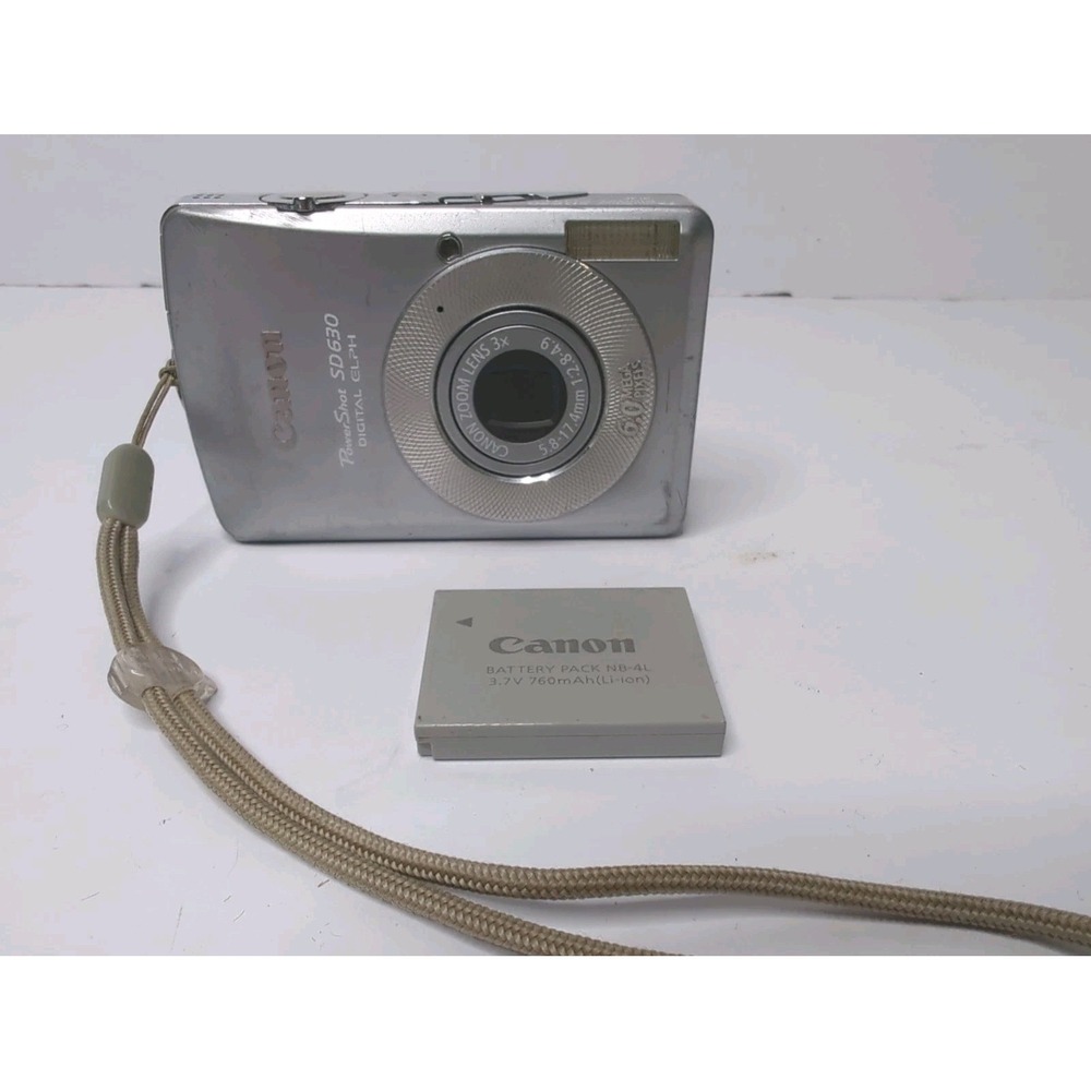Canon PowerShot SD630 Digital ELPH Camera Silver 6.0MP Tested Working Y2K